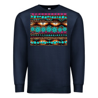 Navy leopard aztec turquoise jewelry Premium Sweatshirt - BarkalooDesign