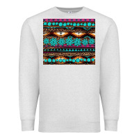Oatmeal Heather leopard aztec turquoise jewelry Premium Sweatshirt - BarkalooDesign