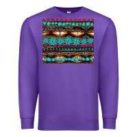 Purple leopard aztec turquoise jewelry Premium Sweatshirt - BarkalooDesign