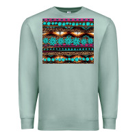 Seafoam leopard aztec turquoise jewelry Premium Sweatshirt - BarkalooDesign