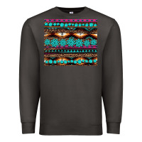 Smoke leopard aztec turquoise jewelry Premium Sweatshirt - BarkalooDesign