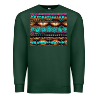 Sports Green leopard aztec turquoise jewelry Premium Sweatshirt - BarkalooDesign
