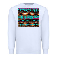 White leopard aztec turquoise jewelry Premium Sweatshirt - BarkalooDesign