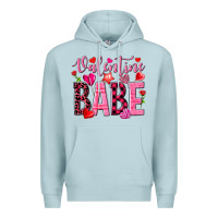 Blue Mist valentine babe Premium Hoodie - NancyCooperArtShop