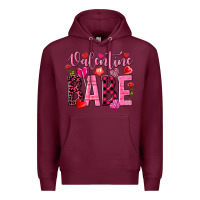 Burgundy valentine babe Premium Hoodie - NancyCooperArtShop