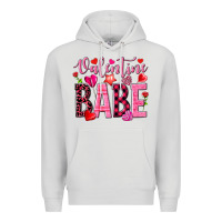 Dove Grey valentine babe Premium Hoodie - NancyCooperArtShop