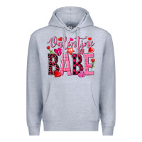 Heather Grey valentine babe Premium Hoodie - NancyCooperArtShop