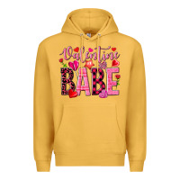 Mustard valentine babe Premium Hoodie - NancyCooperArtShop