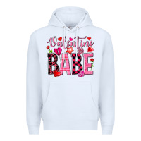 White valentine babe Premium Hoodie - NancyCooperArtShop