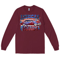 Burgundy American honey 4th of july Long Sleeve Tee - CowGirlArtShop
