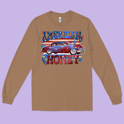 American Honey 4th Of July Long Sleeve Tee Designed By Cowgirlartshop