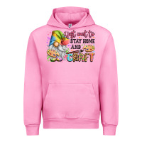 Fuchsia Pink i just want to stay home and craft Urban Hoodie - LillyAllenDesigns
