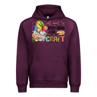 Mauve Wine i just want to stay home and craft Urban Hoodie - LillyAllenDesigns