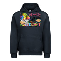 Navy i just want to stay home and craft Urban Hoodie - LillyAllenDesigns
