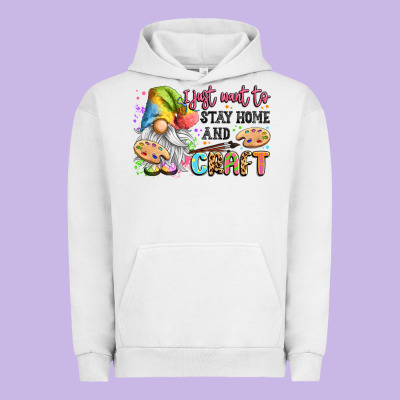 I Just Want To Stay Home And Craft Urban Hoodie Designed By Lillyallendesigns