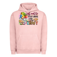 Pigment Salmon i just want to stay home and craft Urban Hoodie - LillyAllenDesigns