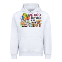 White i just want to stay home and craft Urban Hoodie - LillyAllenDesigns