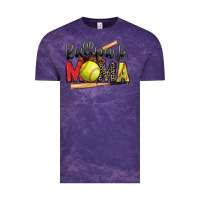 Cloud Purple ballpark mama softball Vintage Tee - Zillion Design Studio