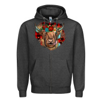 Charcoal Heather christmas cow gemstone Zipper Hoodie - JahusDesignShop