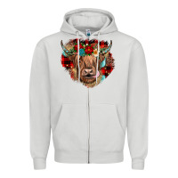 Dove Grey christmas cow gemstone Zipper Hoodie - JahusDesignShop
