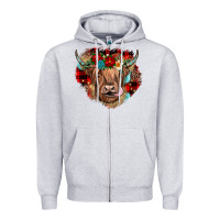 Heather Grey christmas cow gemstone Zipper Hoodie - JahusDesignShop