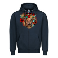 Navy christmas cow gemstone Zipper Hoodie - JahusDesignShop