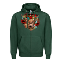 Sports Green christmas cow gemstone Zipper Hoodie - JahusDesignShop