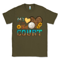 Army Green my heart is on that court Classic Tee - HRA Design Shop