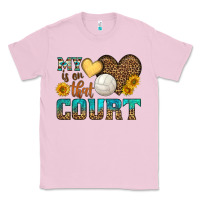 Bubblegum Pink my heart is on that court Classic Tee - HRA Design Shop