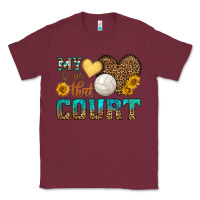 Burgundy my heart is on that court Classic Tee - HRA Design Shop