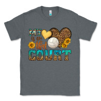 Charcoal Heather my heart is on that court Classic Tee - HRA Design Shop