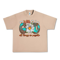 Burro with god all things are possible daisy Urban Heavy Tee - Zillion Design Studio