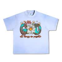 Grape Ice with god all things are possible daisy Urban Heavy Tee - Zillion Design Studio