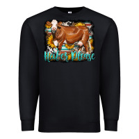 Black Western Heifer Please Simmental Cow Premium Sweatshirt - LillyAllenDesigns