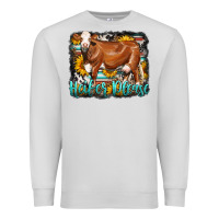 Dove Grey Western Heifer Please Simmental Cow Premium Sweatshirt - LillyAllenDesigns