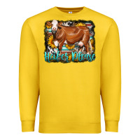Lemon Western Heifer Please Simmental Cow Premium Sweatshirt - LillyAllenDesigns
