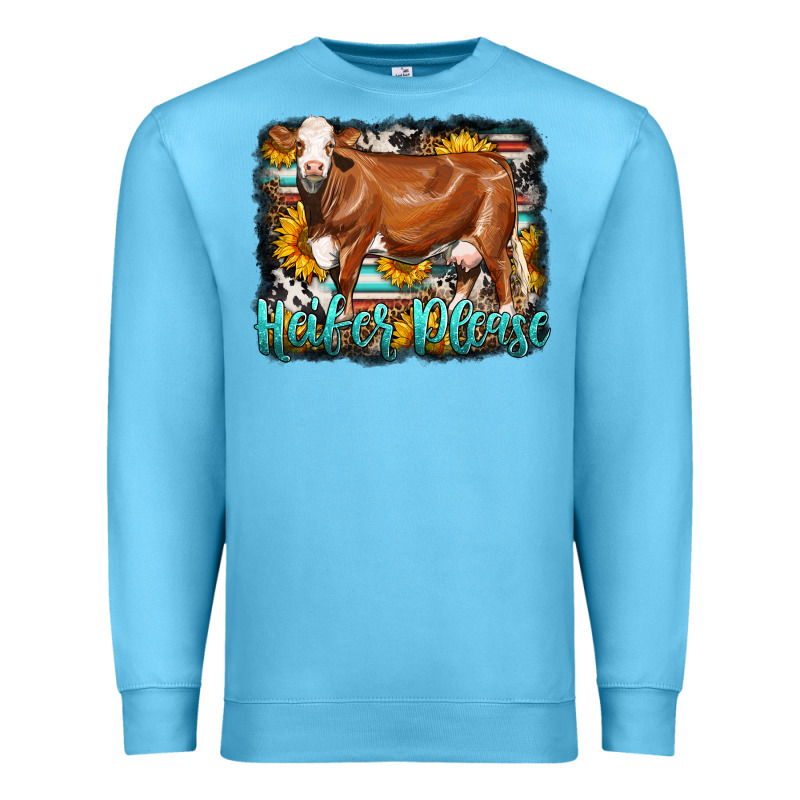 Western Heifer Please Simmental Cow Premium Sweatshirt by LillyAllenDesigns | Teevron