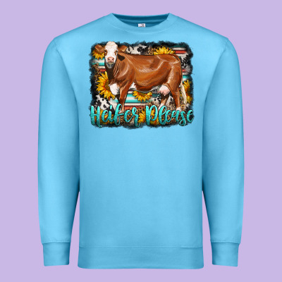 Western Heifer Please Simmental Cow Premium Sweatshirt Designed By Lillyallendesigns
