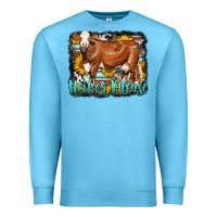 Ocean Blue Western Heifer Please Simmental Cow Premium Sweatshirt - LillyAllenDesigns