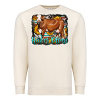 Sandshell Western Heifer Please Simmental Cow Premium Sweatshirt - LillyAllenDesigns