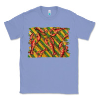 Colony Blue mardi gras crawfish background Classic Tee - BarkalooDesign