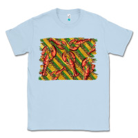 Dusty Blue mardi gras crawfish background Classic Tee - BarkalooDesign