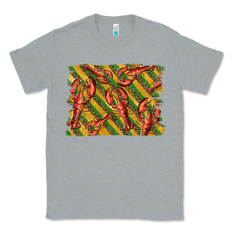 Mardi Gras Crawfish Background Classic Tee by BarkalooDesign | Teevron