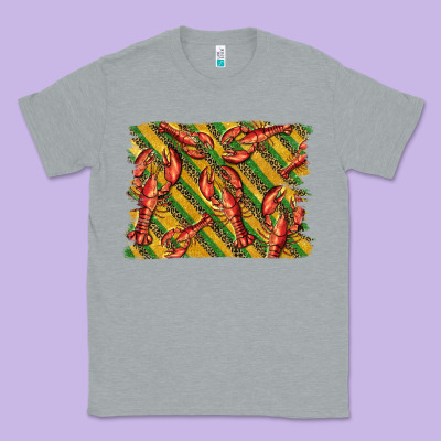 Mardi Gras Crawfish Background Classic Tee Designed By Barkaloodesign