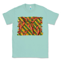 Seafoam mardi gras crawfish background Classic Tee - BarkalooDesign