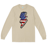 Mushroom American lightning bold 4th of july Long Sleeve Tee - CowGirlArtShop