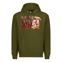 Army Green teaching is my jam Premium Hoodie - NancyCooperArtShop