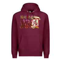 Burgundy teaching is my jam Premium Hoodie - NancyCooperArtShop
