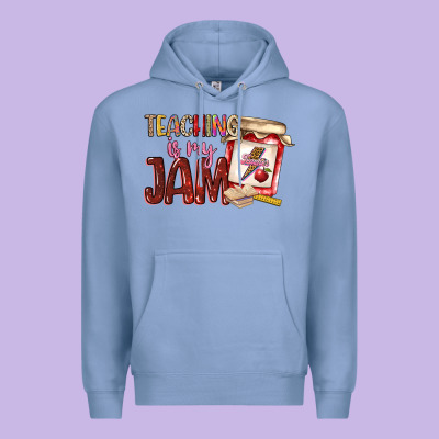 Teaching Is My Jam Premium Hoodie Designed By Nancycooperartshop