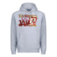 Heather Grey teaching is my jam Premium Hoodie - NancyCooperArtShop